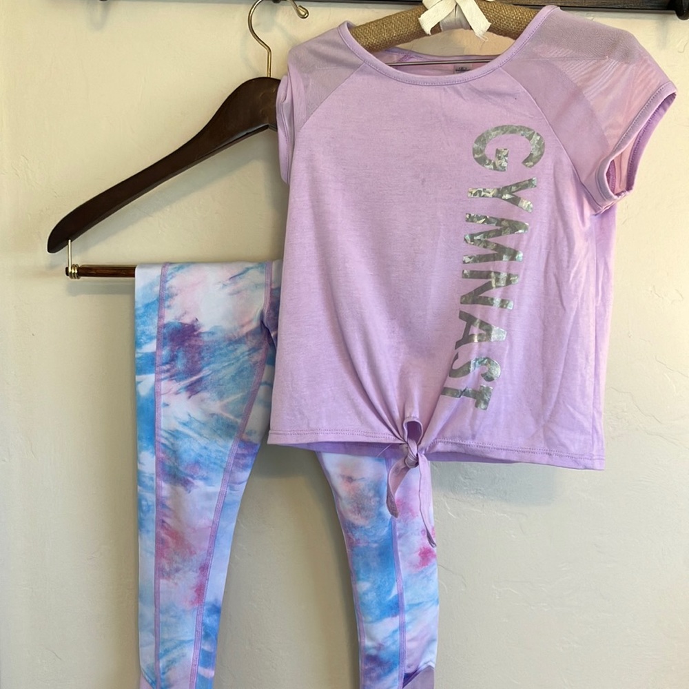90 Degree Gymnastics Shirt and Leggings; Size 6X.
